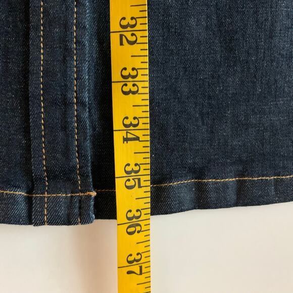 ALEXA CHUNG For AG Adriano Goldschmied Pixie Dress Stretch Denim Snap Front - Picture 16 of 16